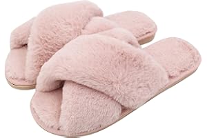 AONEGOLD Zapatillas De Estar por Casa Mujer Interior Felpa Antideslizante Slippers Warmer Pantuflas Invierno Interior Exterior Cómodas Zapatos