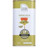 Las Frutas Edible Pumpkin Seed Oil 1 Lt &ndash; 100% Natural, Cold Pressed and Reinforced Use
