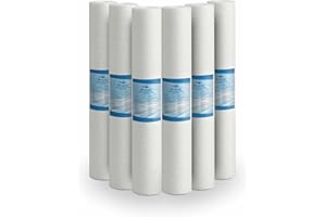 Bellerofonte Sedimentfilter Wasserfilter schmelzgeblasene 20 Zoll 25 Mikron in Polypropylen. Entfernt Sand, Rostpartikel und schwebende Verunreinigungen bis zu 25 Mikron, 6 Stücke