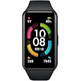 Honor Band 6 SmartWatch für Damen Herren Armbanduhr mit 24 Stunden Pulsuhr SpO2 Schrittzähler, Uhr Fitness Tracker 1,47 '' AM