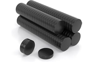 JAWAONLINE JAWA mini magnesy 5 x 1 mm, czarne – magnesy na lodówkę z mocnym trzymaniem – wysokiej jakości magnesy neodymowe – bardzo silne magnesy do tablicy magnetycznej, domu, warsztatu i biura (100 sztuk)