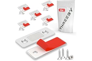 THREEBY [6 Piezas] Iman Puertas Armario - Imanes para puertas - Cierre y Pestillo Magnetico - Puerta Corredera Armario - Iman Adhesivo de Cocina - Mueble Cierre Cajones Alacena Clausura (Pequeño, 6)