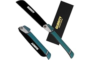 GlORITY Hand Saw, Adjustable Multi-Angle Pruning Saw, 27CM SK5 Blade Japanese Saw, Folding Wood Saw with Comfortable Handle, Suitable for Woodworking, Gardening, Camping, DIY, and Outdoor Activities
