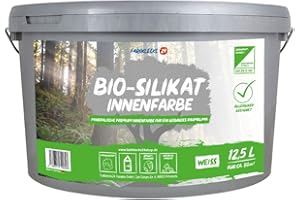 Farbklecks24 Bio-Silikat Innenfarbe 12,5L weiss, Wandfarbe, Silikatfarbe innen, für Allergiker empfohlen