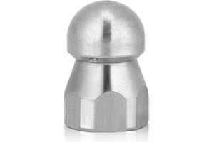 REGUN Ugello di Pulizia Getti di acqua e fogna ad Alta Pressione Accessorio Rondella in Acciaio Inox per Tubatore e Scolapiatti 3/8in, ugello per pulizia fognatura in acciaio inossidabile