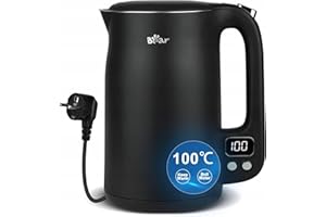 Bear 1,7L In Acciaio Inox 304 Con Bollitore A 11 Temperature, Protezione Contro L'Ebollizione A Secco Da 1800w, Doppia Protezione Contro Le Scottature, Controllo Di Precisione A Led 40°C-100°C