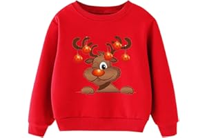 ALLBESTOP Noël Enfants Enfant Bébé Garçons Filles Lettre À Manches Longues Dessin Animé Sweat Hauts Tenue De Noël Débardeur Garçons Blanc