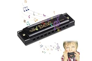 BAOSROY Mundharmonika,Mundharmonika Kinder,Mundharmonika Anfänger,Mundharmonika Lernen,Harmonika,Diatonische Mundharmonika,Diatonic Harmonica,für Anfänger,Studenten,Kinder,10 Löcher