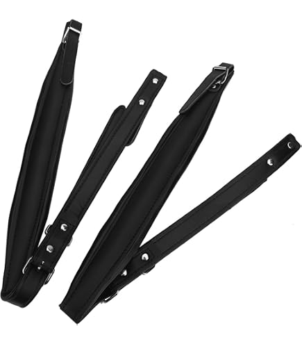 SAUYRASR - Paire De Sangles D'accordéon Réglables En Cuir Synthétique, Longueur 83-110 Cm, Pour Accordéons 16 à 120 Basses