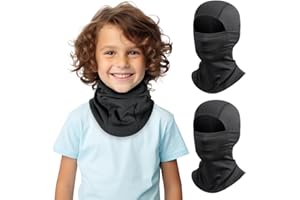 Mineup 2 Stück Sturmhaube Kinder, Kinder Sturmhaube Winter 4-12 Jahre, Balaclava Winddicht Gesichtsmaske, Warme Sturmmaske, Skimaske Sturmmaske für Jungen Mädchen Outdoor Sports, Skifahren, Radfahren