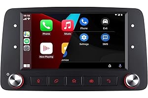 LXKLSZ Radio samochodowe do Fiat Panda 169 2003-2012 radio z bezprzewodowym Carplay/Android Auto Stereo IPS ekran dotykowy/Bluetooth/FM/AM/USB