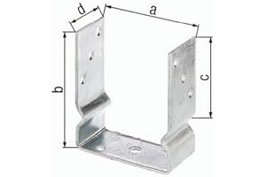 Alberts 217648 U-Pfostenträger | zum Aufschrauben oder zum Einbetonieren | feuerverzinkt | lichte Breite 121 mm