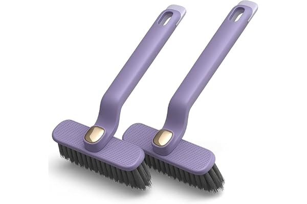 VOOY Hard Bristle Crevice Cleaning Brush (Pack of 2) Multifunctional Gap Scrubber for Bathroom Tiles, Window Tracks, and Kitchen Sinks Deep Clean Grout Cleaner Tool (Multi Colour)