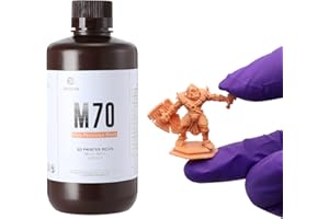 RI RESIONE RESIONE M70 Resina per stampante 3D ad alta precisione LCD MSLA Resina polimerizzante UV 405nm Resina fotopolimerica rigida standard a basso odore per la stampa 3D LCD (Colore salmone,1000g)