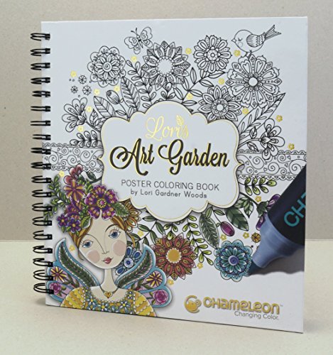 Chameleon Pen Malbuch „Loris Art Garden Coloring Book“ 20 Malvorlagen - 2