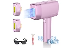 MLAY Laser Hair Removal Device, 0.5 s/Flash, 3 Attachments for Precision Hair Removal, IPL Hair Removal with Max 20J Energy & Ice Cooling for Painless, Long Lasting Full Body Hair Removal, Home use