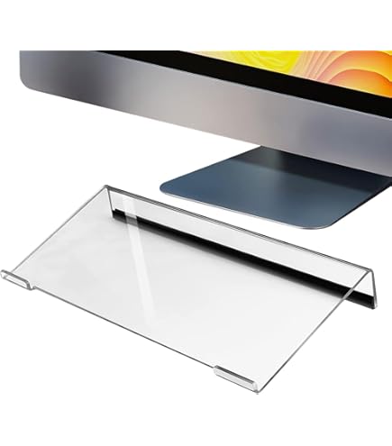 Supporto Tastiera In Acrilico Trasparente - 43x15x3 Cm, Ergonomico, Antiscivolo, Per PC E Ufficio - Foto 7