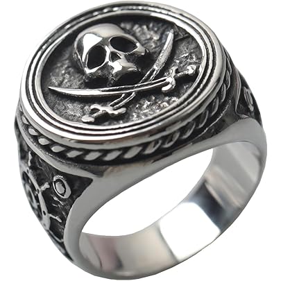 Da Uomo In Acciaio Inox Gotico Punk Pirata Marinaio Biker Anello