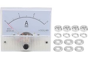 Eujgoov DC 0~3A Zeiger-Amperemeter, 85C1 DC 0~3A Hochgenaues Strommessgerät ABS-Zeiger Amperemeter Analog Panel Amperemeter