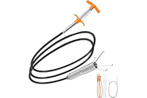 QWATUY 1.6m Abflussreiniger Spirale Abfluss Rohrreinigung Paket - Rohrreiniger Rohrreinigungsspirale Abflussbürste, Rohrreinigungsbürste Abflussspirale Haar Clog Tool für Kanalisation, Küche, Bad, Dusche