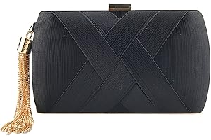 SUKUTU Pochettes de Soirée pour Femme Sac en Satin pour Soirée de Mariage Sac à Main avec Pompon Pendentif Cocktail Prom Sacs à Main