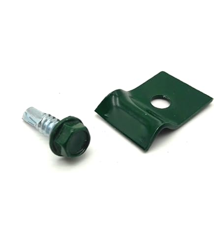 Aqbau Doppelstabmattenzaun Befestigungsset 15x - Spanndrahthalter Grün Mit Schrauben