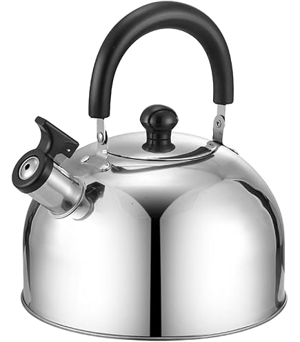 Bouilloire Sifflante En Inox 2L – Compatible Induction – Poignée Anti-chaleur – Pour Camping, Cuisine, Feux De Bois - 5