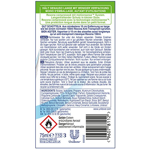 Rexona Deospray Cotton Dry Anti-Transpirant Compressed, 3er Pack (3x 75 ml) - 2