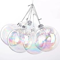 24 Boules Acryliques Transparentes 70 Mm - Sphères Remplies Décoratives Pour Mariage, Noël, Bricolage