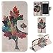Produktbild Ooboom® iPod Touch 6/5 Hülle Flip PU Leder Schutzhülle Tasche Case Cover Wallet Brieftasche Stand mit Kartenfächer für Apple iPod Touch 6/5 - Bunte Baum
