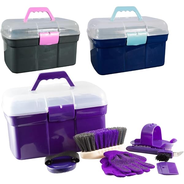Kit Di Pulizia Per Cavalli VIFER - 10 Pezzi, Con Spazzole, Pettini E Accessori