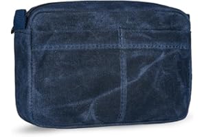 Sayram SP8 - Bolsa de cinturón para hombre, bolsa EDC con cremallera, riñonera EDC para multiherramienta, linterna, cuchillos, tarjetas, teléfono, lona encerada, organizador EDC para cinturón