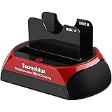Tccmebius USB 3.0 Docking Station per Disco Rigido, TCC-S868-DE USB 3.0 a 2.5 3.5 Pollici IDE SATA Doppie Slot Enclosure HDD 