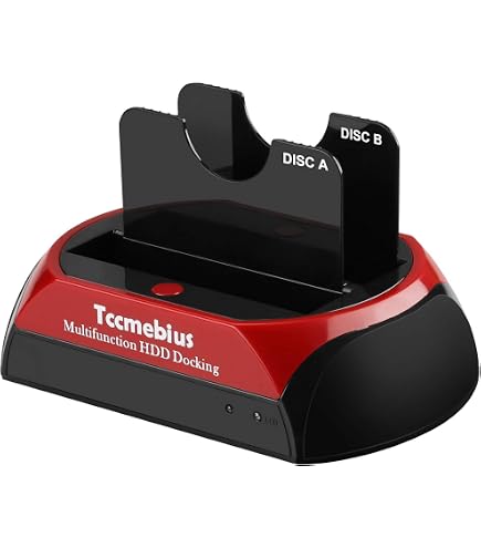 Station D'accueil Double Pour Disques Durs Externes – USB 2.0, Plug-and-play, Lecture Simultanée De Deux Disques – Idéal Pour Sauvegarde Ou Extension De Stockage
