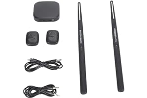 CICIGLOW Ensemble de de Batterie à Air électrique, Kit de Virtuelles Portables avec Pédale, Convertisseur Audio, Batterie électronique à Détection de Mouvement 3D pour