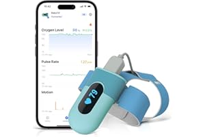BABYTONE Baby Oxygen Monitor, Pediatric Pulse Oximeter, Track Baby’s Oxygen Level, Heart Rate & Body Movement Every Second Continuously, with iOS/Android App, Long Battery