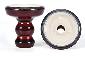 Kitosun Phunnel Narghilè Ciotola - Pivot Head di Clay Shisha Compatibile con Lotus HMD Buono per tutti i sapori di Shisha come Tangeri, Darkside Starbuzz 15-20 grammi, Sessione 1,5 ore (rosso)