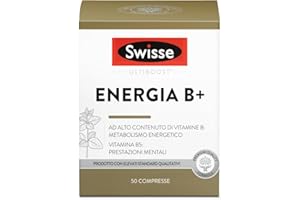 SWISSE Energia B+ - Multivitaminico Completo Donna e Uomo con Vitamine e Minerali per Riduzione Stanchezza e Affaticamento e Supporto al Normale Metabolismo Energetico, Made in Italy, 50 Compresse