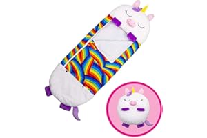 LOVEXIN Sac de Couchage Enfant, Sac de Couchage 2 en 1 avec Oreiller, Pliable, Doux, Jouer - Câliner - Dormir, Un Cadeau Surprise pour Les Enfants,A3,135CM