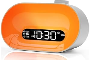 APUZOM Bluetooth Lautsprecher Lichtwecker Wake Up Light mit Sonnenaufgang Simulation,UKW-Radio,2 Alarme, Snooze, 8 Klingeltöne, Sleep Timer,16-farbiges Stimmungslicht