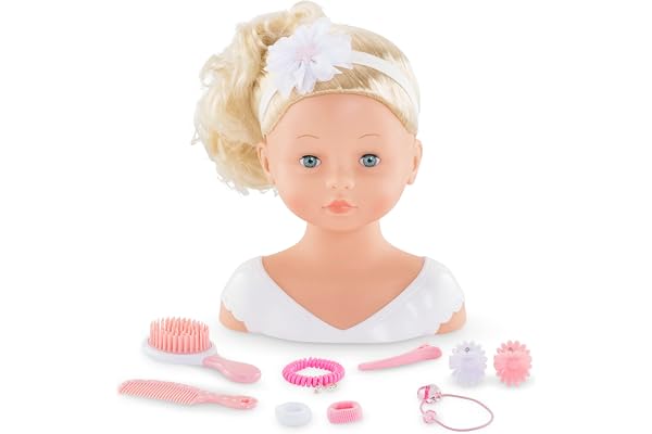 Corolle - Tête à coiffer, 10 Accessoires, dès 3 Ans, 9000310040