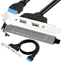 Staffa USB 3.0 Posteriore A Due Porte Con Cavo 19 Pin - Prolunga Per Scheda Madre, 50cm - 3