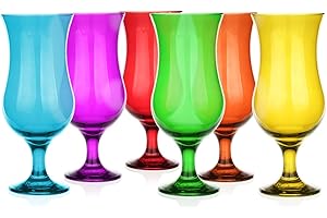 G GLASMARK KROSNO 1992 Glasmark 57-0032-0420-5195-26 A570032-0420-5195-26 Lot de 6 verres à cocktail Max 480 ml Rainbow Mix