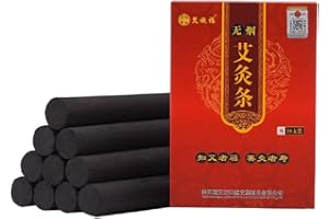 HenMerry 10 Pcs Smokeless Moxibustion Sticks High Penetration Smokeless Moxa Stick Artemsia Argyi Purity 45:1 Ratio