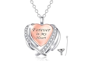 Canghai Cremation Urn Necklace Set for Ashes, Alloy Keepsake Ash Perfume Holder with Filling Accessory for Human Pet(Multi 5)