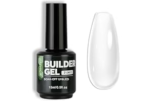 BUTBU Base Coat Top Coat Gel UV Set, 7 w 1, 15 ml, żel do paznokci, żel wzmacniający, klej do przedłużania paznokci, naprawy i kształtowania paznokci