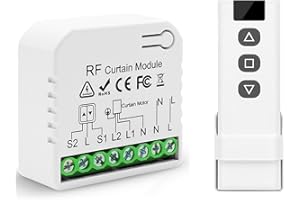 Tedeligo Interrupteur Module Volet Roulant Sans Fil, Commutateur de Commande à Distance Moteur AC sans Fil pour Volets Roulants Stores Stores Auvent AC 220V 230V Émetteur Radio RF Contrôle Portée 100M