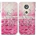 Produktbild Ooboom® Motorola Moto E5/G6 Play Hülle 3D Flip PU Leder Schutzhülle Stand Handy Tasche Brieftasche Wallet Case Cover für Motorola Moto E5/G6 Play - Stay Beautiful