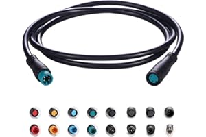 baluoqi Extension Cable 2Pin/3Pin/4Pin/5Pin/6Pin/8Pin/9Pin Waterproof Plug with A Single Connector DIY Ebike Line for Electric Bicycle Light/Throttle/Ebrake/Display Ebike Parts