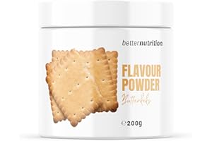 ‎BETTERPROTEIN Geschmackspulver | Butterkeks | vegan | kalorienreduziertes Aroma | Flavour Pulver | Premium Flavor Powder | kalorienreduziertes Aroma | Flavour Powder Zero 200g | better nutrition
